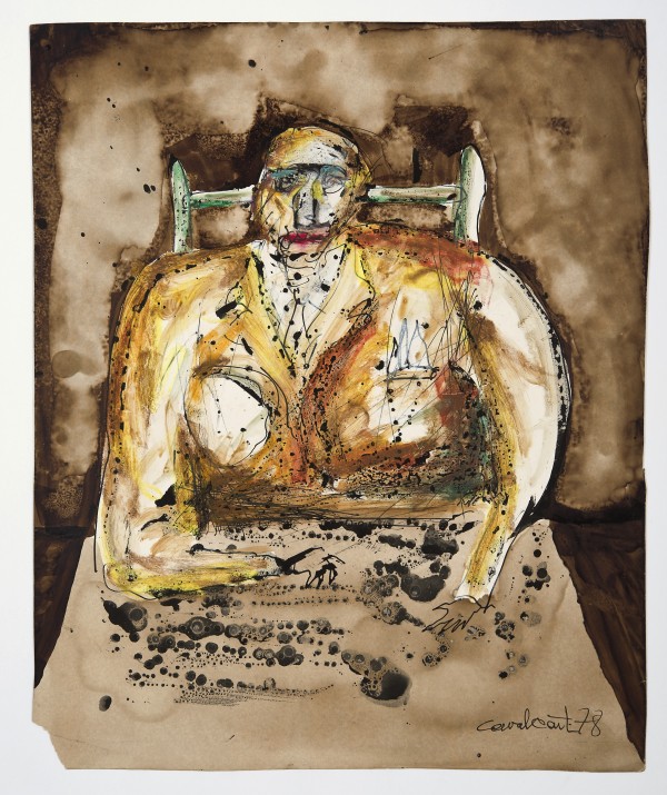 Sem título, 1978, Wilson Cavalcanti. Nanquim e aquarela, 27,5 x 23cm.