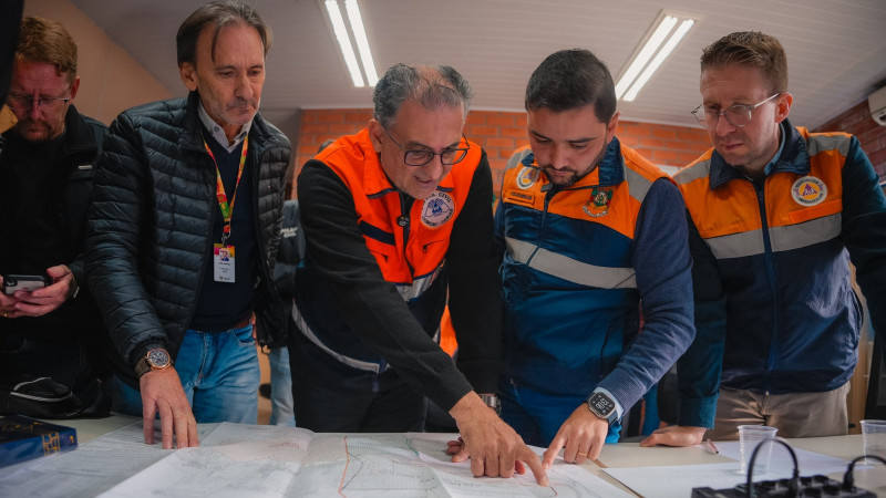 Em Canoas, vice governador visita maior abrigo do Estado e debate instalação de estrutura internacional (1)