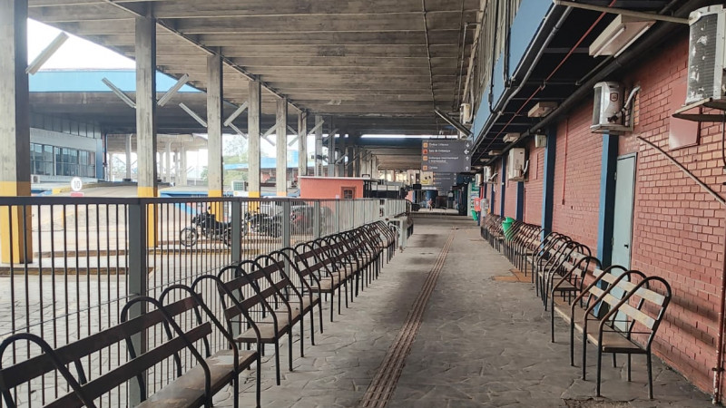 Foto de um espaço da Rodoviária de Porto Alegre 