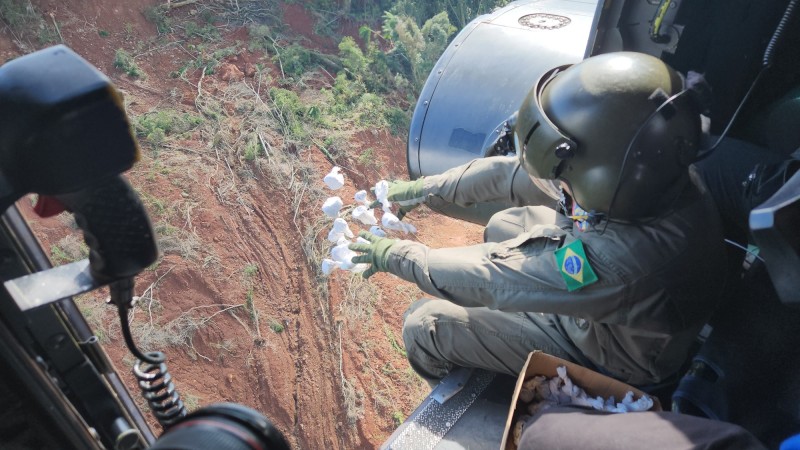 Cinco milhões de sementes são lançadas de helicóptero em ação de revegetação de encostas no Vale do Taquari   jul24 (1)