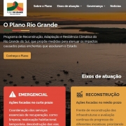 Imagem de abertura do site do Plano Rio Grande.