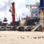 Imagem de atividades portuárias no Porto do Rio Grande