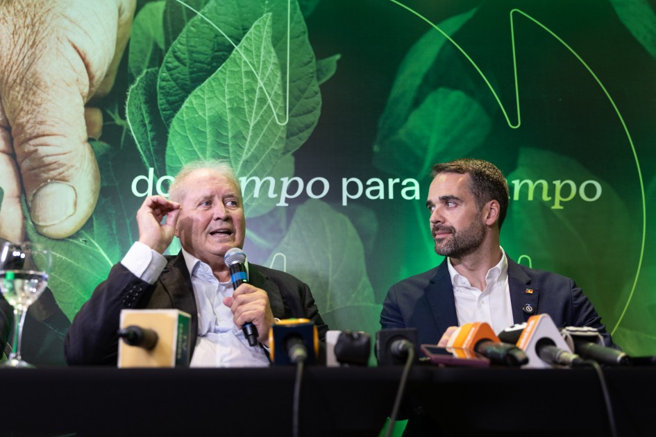 Ao lado de Leite, Nei César Manica destacou a relevância do cooperativismo na história da Expodireto -Foto: Vitor Rosa/Secom