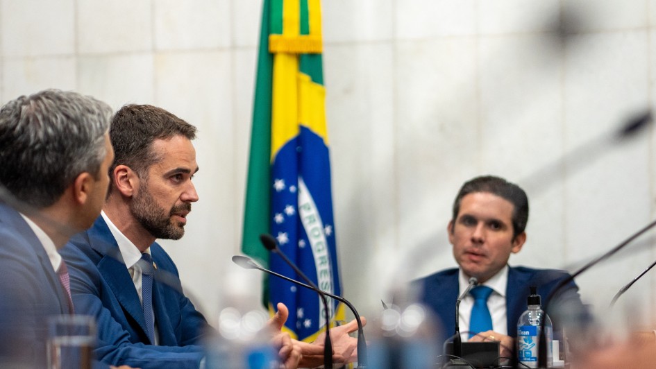 Leite em reunião em Brasília com novo presidente da Câmara dos Deputados 2025