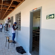 Obras no Colégio Estadual Padre Cobalchini, em Nova Bassano