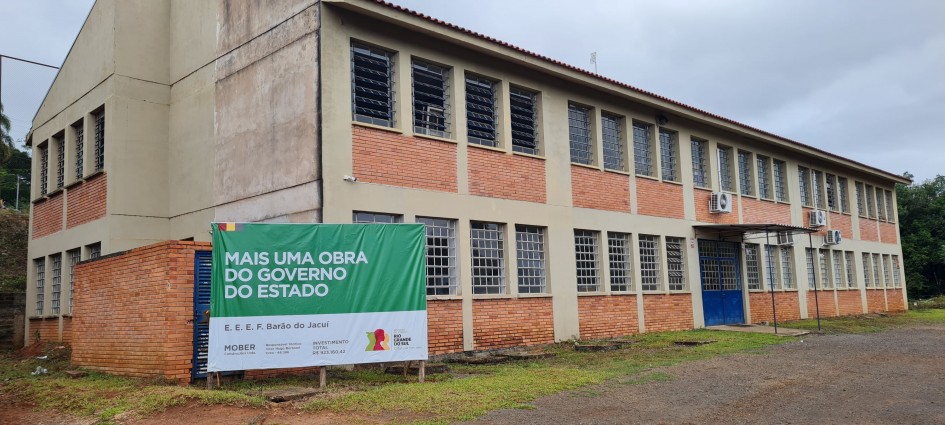 Governo liberou R$ 923 mil para a conclusão do novo prédio de 1,3 mil metros quadrados da EEEF Barão do Jacuí, em São Jerônimo -Foto: Jurandir Mattos da Costa/SOP