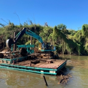 Obras do Desassorear no Arroio Boa Vista 