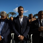 Leite participa de lançamento de pedra fundamental de templo da Igreja Universal em Gramado 