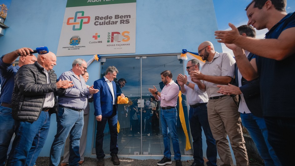 Gabriel Souza inauguração obras hospital e ESF1 em Caibaté região noroeste do RS MAIO 2025