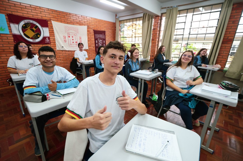 O estudante Michel Lazzari acredita que as reformas contribuirão para aprimorar o desempenho dos estudantes -Foto: Luís André/Secom