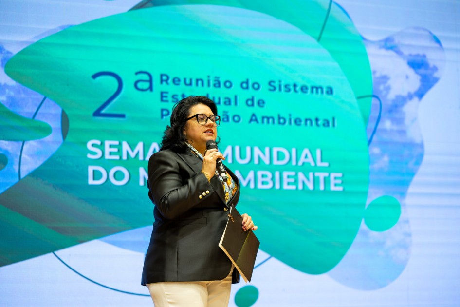 Marjorie na abertura da 2ª reunião do Sistema Estadual de Proteção Ambiental