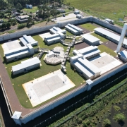 Foto aérea do Case de Osório em fase final de obras.