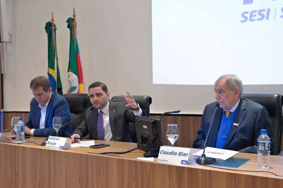 Vice governador em reunião com a Fiergs