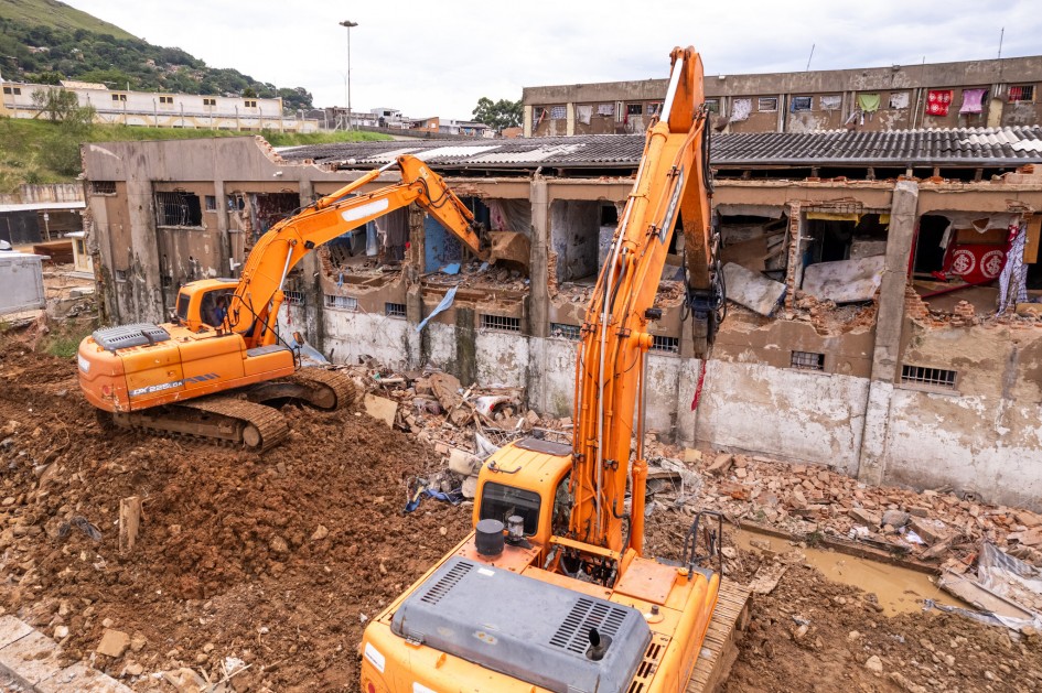 Com a desocupação da CPPA em dezembro de 2023, seguiram os trabalhos de demolição das estruturas -Foto: Gustavo Mansur/Arquivo Secom