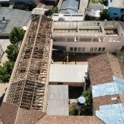 Manutenção do telhado da EEEM Dom Feliciano, em Dom Feliciano