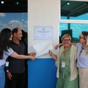 Foto mostra ato de inaugura&ccedil;&atilde;o de melhorias da UBS em Condor