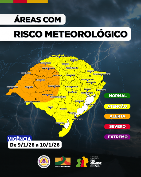 Mapa de risco meteorológico