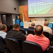 Governo do Estado apresenta projeto de concess&atilde;o do transporte coletivo da Regi&atilde;o Metropolitana em audi&ecirc;ncia p&uacute;blica.