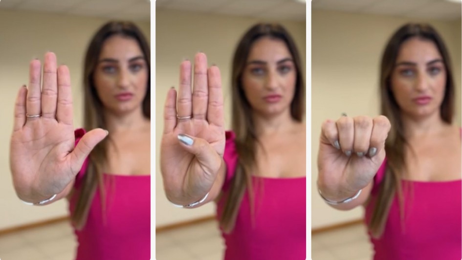 Imagem dos gestos para pedido de socorro