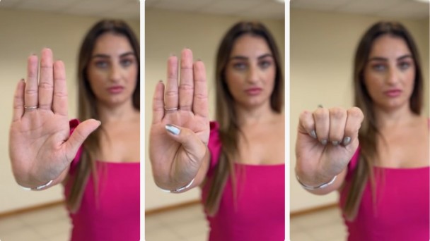 Imagem dos gestos para pedido de socorro