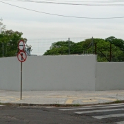 Muro depois da reforma na Escola Estadual de Ensino Fundamental Professor Augusto Meyer, em São Leopoldo