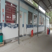 EEEF Doutor Ottoni Xavier, em Pelotas, durante os trabalhos de recuperação