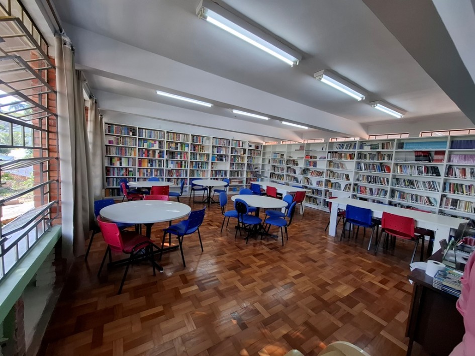 Reforma restaurou a biblioteca da CE Ângelo Mônaco -Foto: Frederico Streit/SOP
