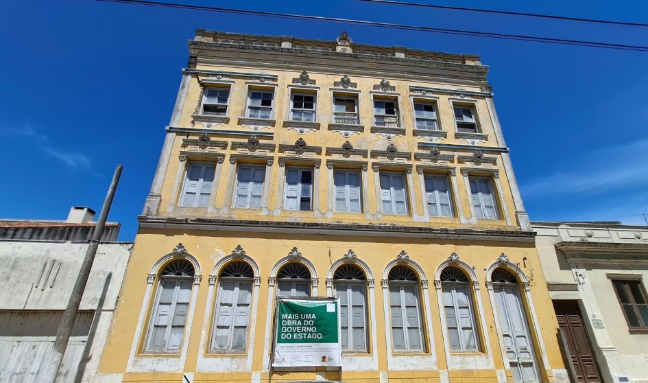 Colégio Estadual Carlos Alberto Ribas, em Jaguarão: revitalização e estabilização das fachadas, além de instalação de cobertura -Foto: Marcelo Bach/Ascom SOP