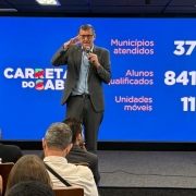 Foto da presta&ccedil;&atilde;o de contas ocorreu no Centro Administrativo Fernando Ferrari, em Porto Alegre