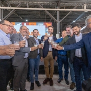 Entre autoridades, governador Eduardo Leite e vice-governador Gabriel Souza o lan&ccedil;amento oficial da 19&ordf; Fenasul e da 46&ordf; Expoleite