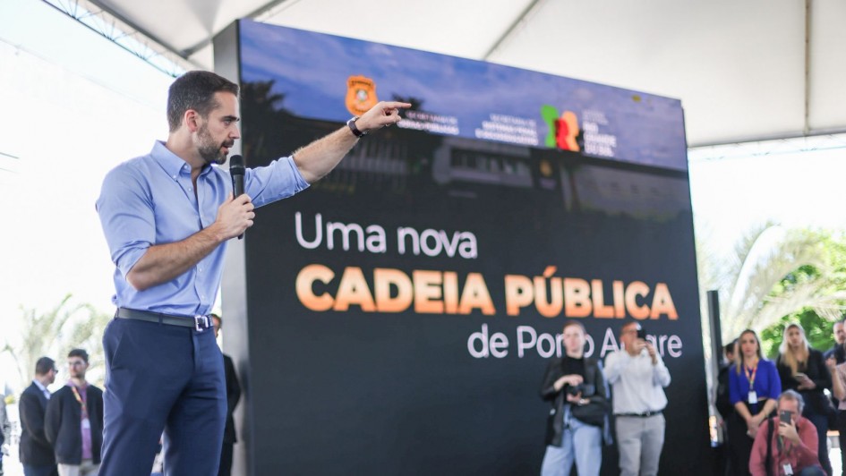 Governador discursa durante inaugura&ccedil;&atilde;o da Cadeia P&uacute;blica de Porto Alegre